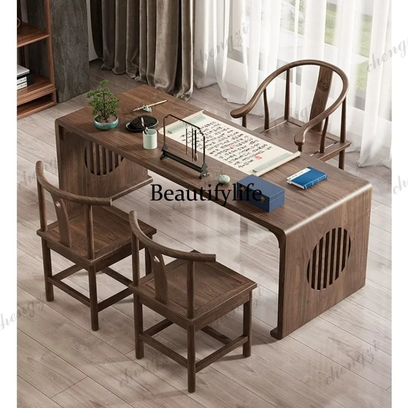 New Chinese solid wood calligraphy practice table training desk home office antique traditional Chinese medicine diagnosis