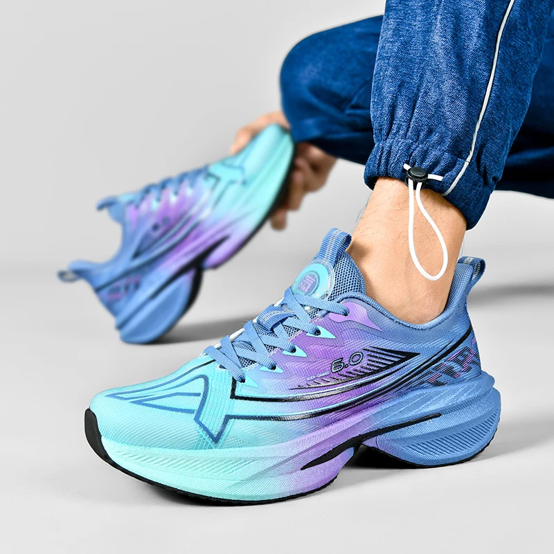 

Non Slip Athletic Sneakers Men Women Rotating Buckle Carbon Plate Breathable Jogging Outdoor Footwear