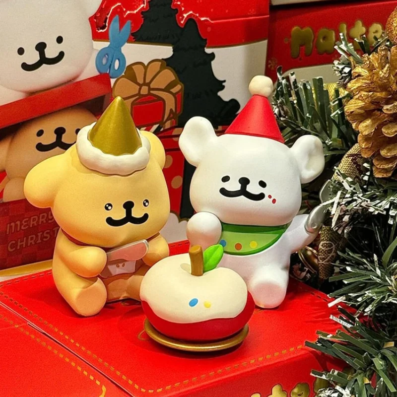 MINISO 4PCS Blind Box Maltese Puppy Friends Starlight Series Desktop Model Doll Christmas Blind Box Children Tajemniczy prezent