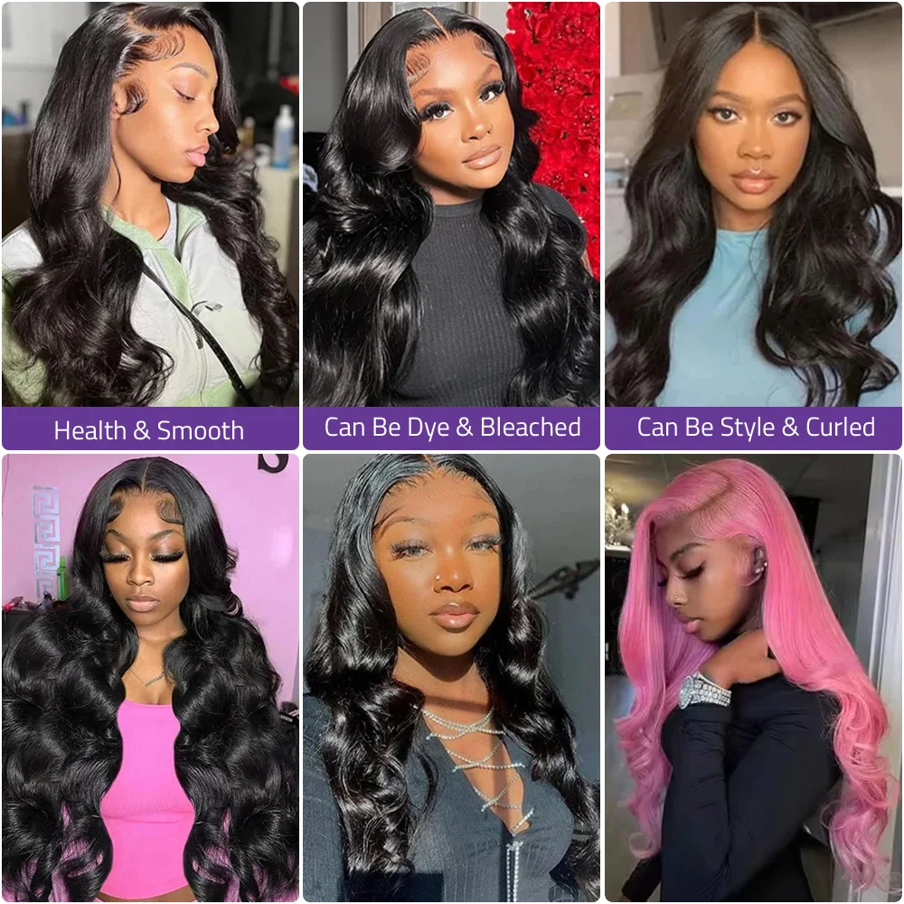 13x6 الجسم موجة HD الدانتيل الشفاف الجبهة باروكة من شعر طبيعي 30 40 بوصة 5x5 غلويليس إغلاق الدانتيل أمامي الباروكات البرازيلي قبل قطعها