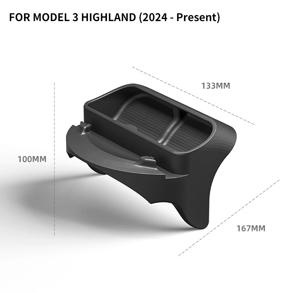 2025년형 신형 테슬라 모델 Y, 2024년형 모델 3+ 하이랜드용 스티어링 휠 실리콘 선글라스 케이스 휴대폰 거치대 썸네일 5