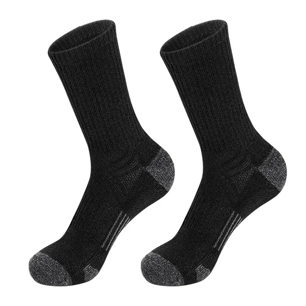 

5 Pairs Men Sports Socks Breathable Athletic Crew Socks Color Block Stretchy Cushioned Socks for Workout Jogging Exercise Daily