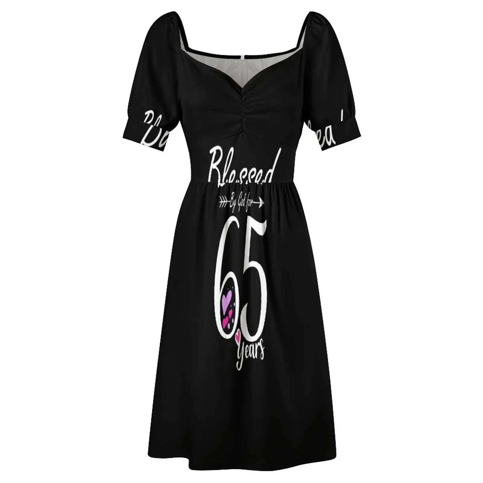 Robe t-shirt à manches courtes pour femmes, cadeau d'anniversaire pour 65 ans, robes longues de bal pour femmes
