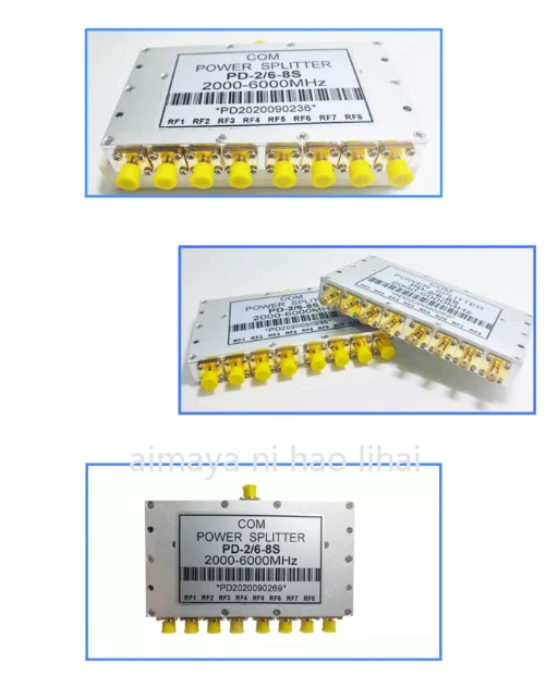 Power divider 2.4 5.8G Wifi full-band combiner 2-6G broadband SMA microstrip eight-power divider