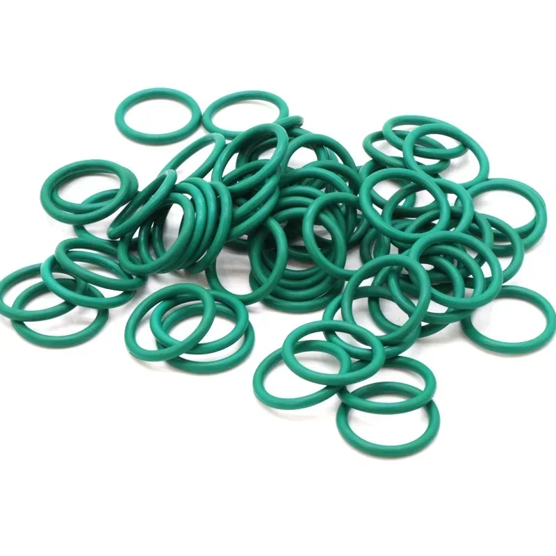 10/50pcs CS 2.4mm OD 8~60mm Green FKM O Ring Sealing Gasket Oil Resistant High Temperature Resistance Fluorine Rubber Rings