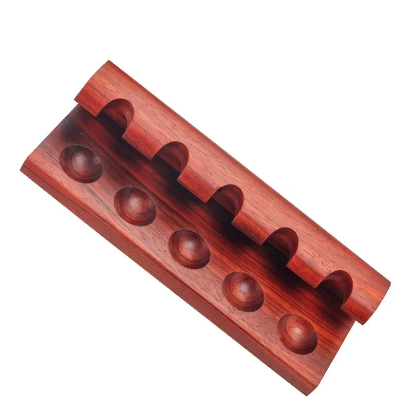 Household Wooden Incense Solid Wood Tobacco Pipes Rack 5-position Vertical Wooden Display Stand