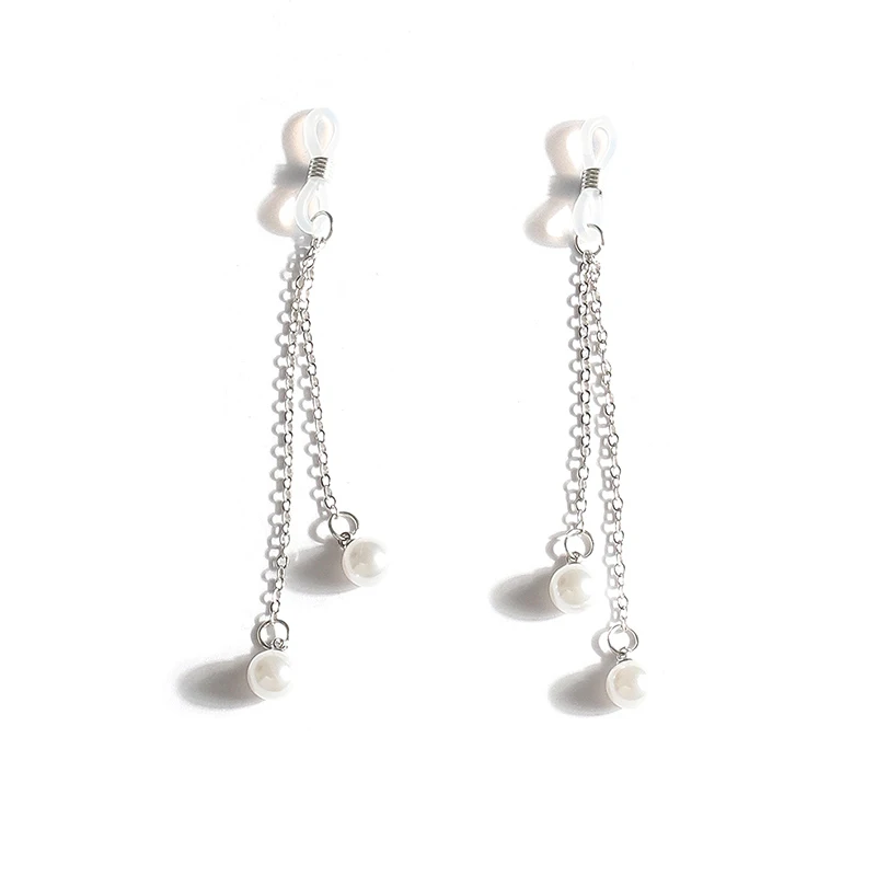 1 paire de chaînes de poitrine sexy rétro en imitation de perles pour femmes, adaptées aux boîtes de nuit, aux fêtes, aux vêtements de la saint-valentin