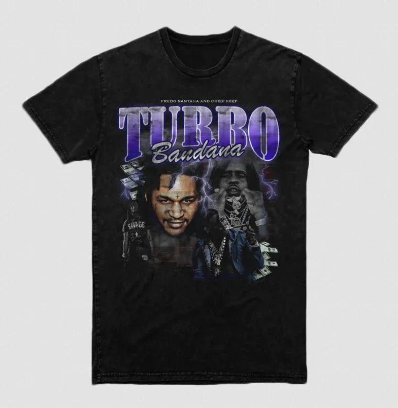 Fredo Santana & Chief Keef 'Turbo Bandana Shirt Black Unisex S-5XL CC4053