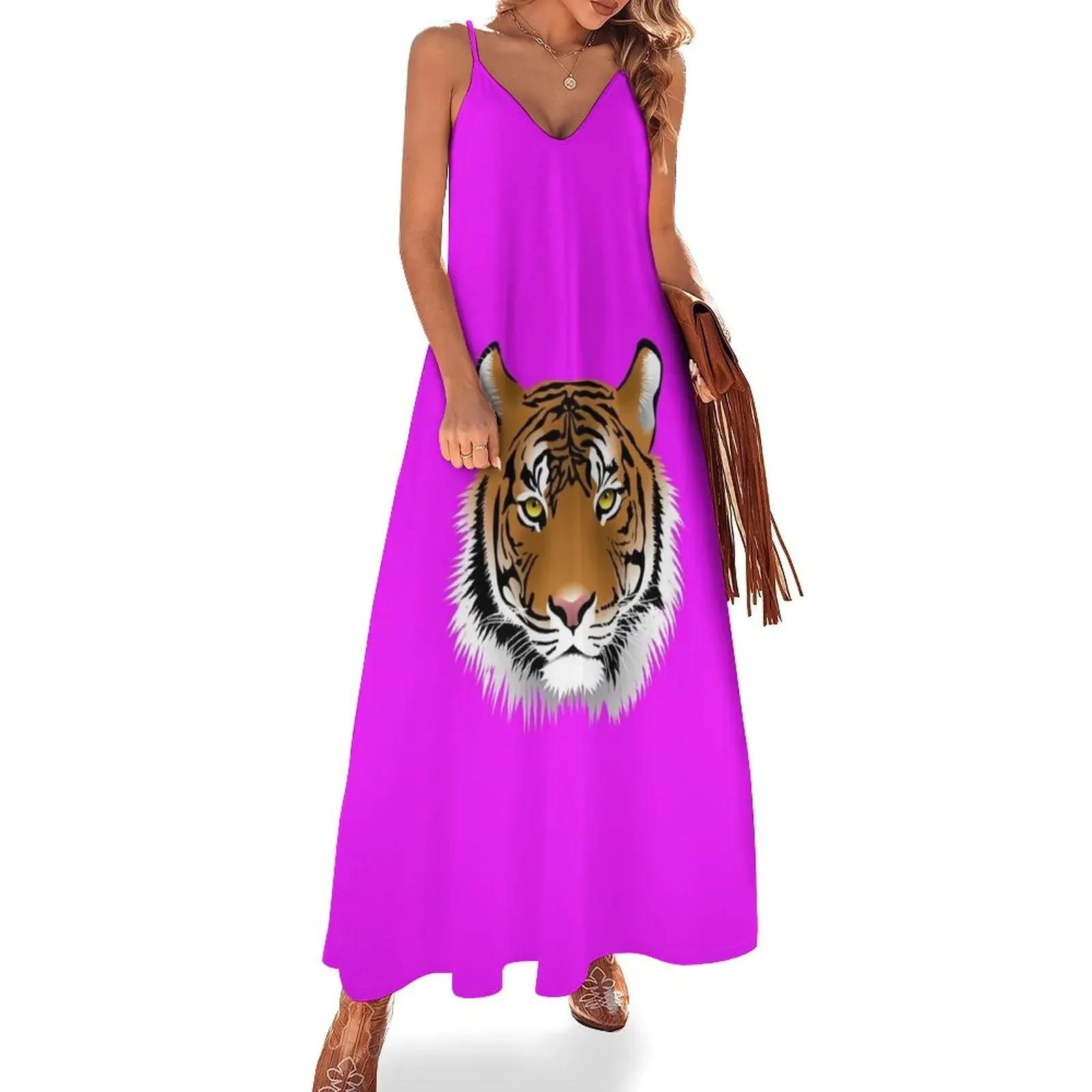 

Tiger Sleeveless Dress fairy dress evening dress women clothes for woman Aesthetic clothing