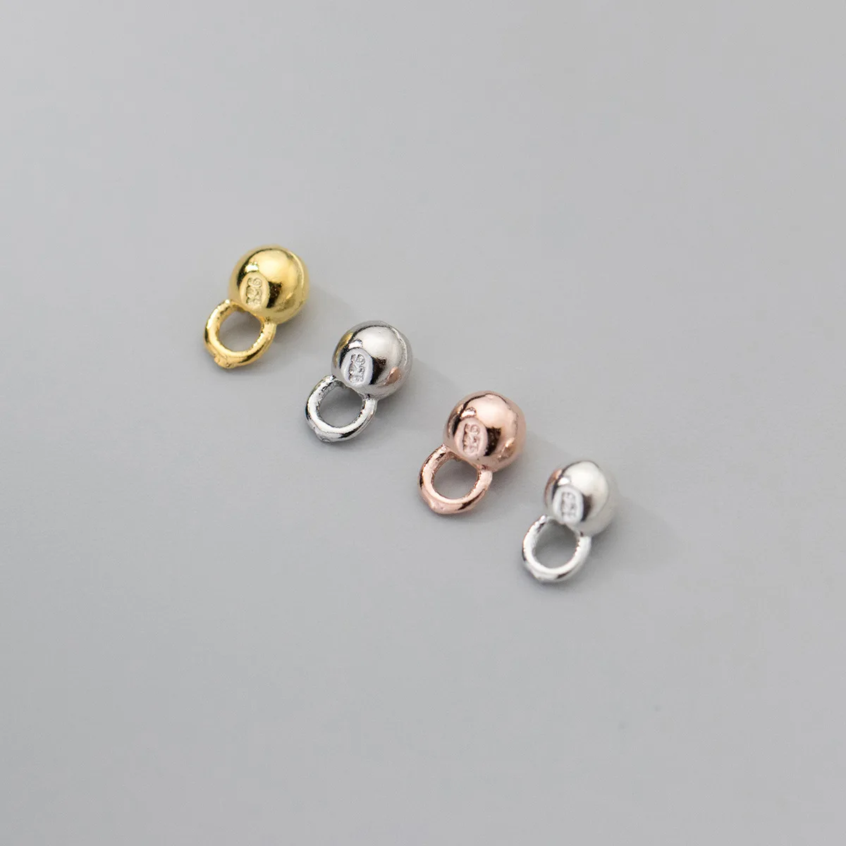 2pcs/lot 100% 925 Sterling Silver Crimp Beads End Caps Fit 3mm 3.5mm 4.5mm Leather Cords Clasp Connectors DIY Jewelry Making