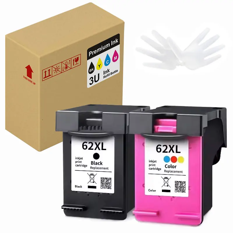 

3U 62 62XL Ink Cartridge Compatible for HP Envy 5540 5549 5640 5660 7640 OfficeJet Mobile 250 200 5740 5741 8040 Printer