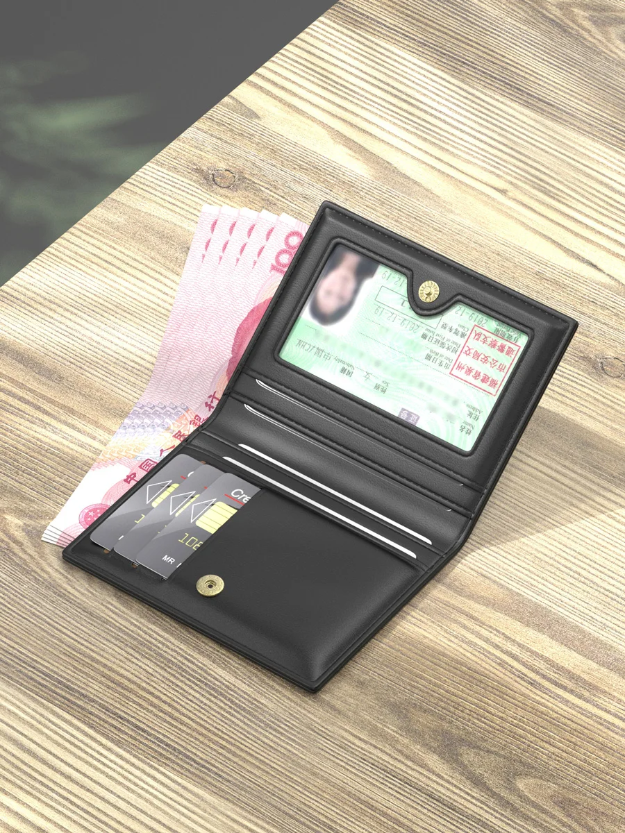 porta-carte-d'identita-e-patente-di-alta-qualita-a-doppio-uso-sottile-leggero-multi-scomparto-per-uomo-portafoglio-ultra-sottile-per-donna-nuovo-modello