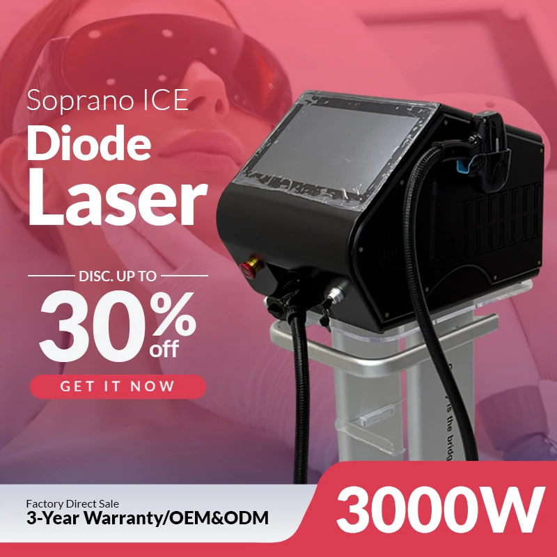 

3000W Medical Grade Diode Laser ICE Hair Removal Machine SHR Technology Fast Depilation Skin Rejuvenation Beauty Equipment