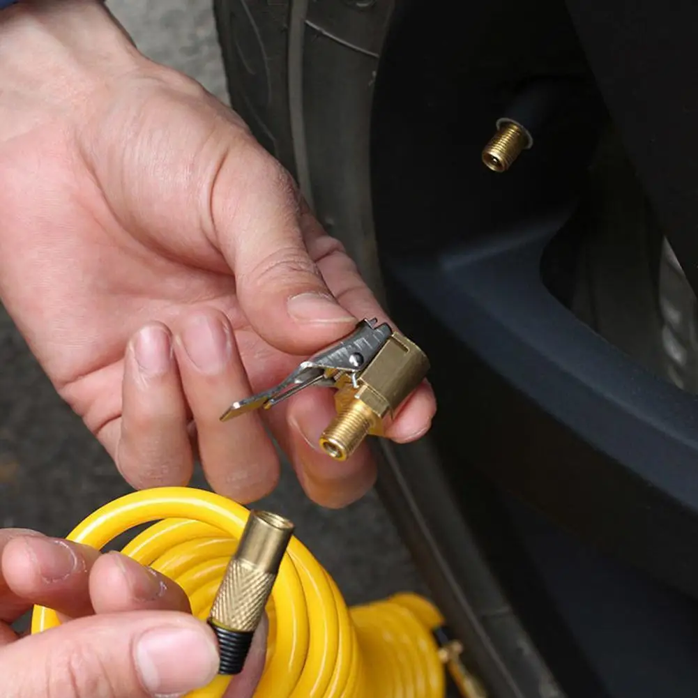 

1/3 шт. Соединитель для накачки шин, быстросъемный адаптер-удлинитель для вентиля шины, надувной адаптер-насадка с зажимом для автомобиля/грузовика O2N1