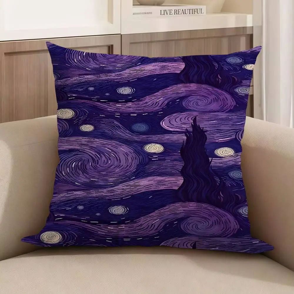 

Starry Swirls Personalized Pillow Dust Cover Bedroom Kids Party Decoration Pillowcase Birthday Children Gift