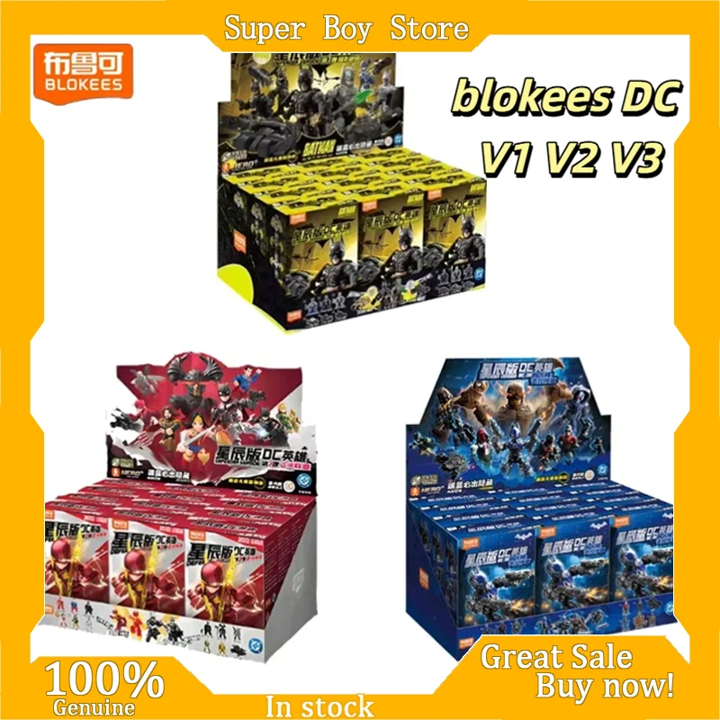 New Blokees Dc Heroes Defender V1V2V3 Wave Batman Arkham Buildable‑Figure Blind Box Male Character Model Desktop Friend Gifts