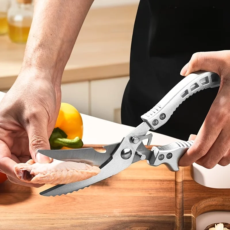 Professional Chicken Bone Kitchen Scissors Kitchen Shears Duck Fish Cutter Stainless Steel Scissors Clean Cook Scissors Knife