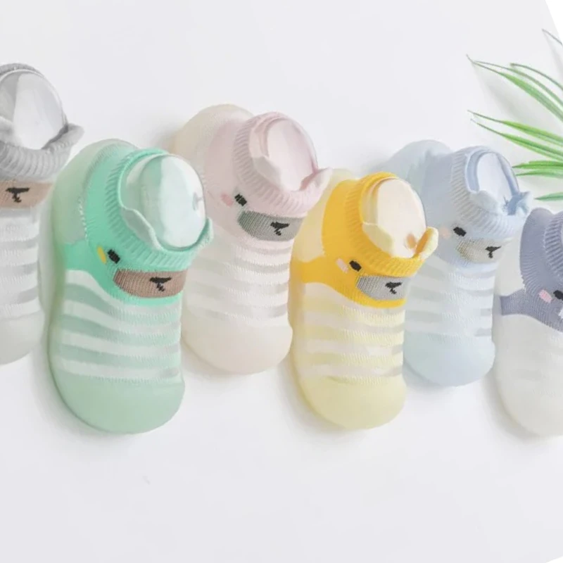 

Summer new children's anti-kicking big-headed toddler shoes baby breathable soft-soled ice stockings shoes floor toddler shoes