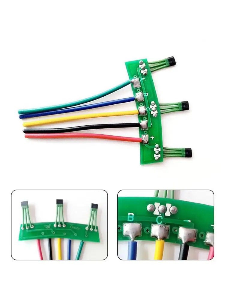 AliExpress 1pcs Electric Vehicle Motor Hall Sensor With 3144/3143/3413 Chip, 10G, Green Cable, 120 Degree Wires, PCB Board & Electrical Pan