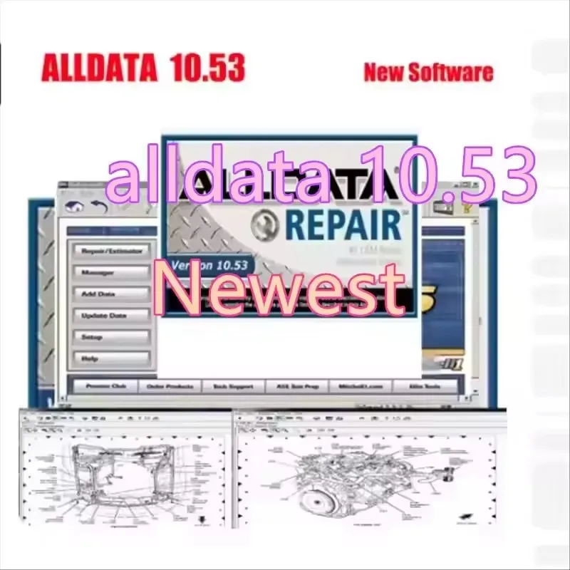 

New Auto repair software Alldata 10.53 + Autodata 3.45 + ATSG 2017 Automotive Maintenance Software auto car diagnostic install