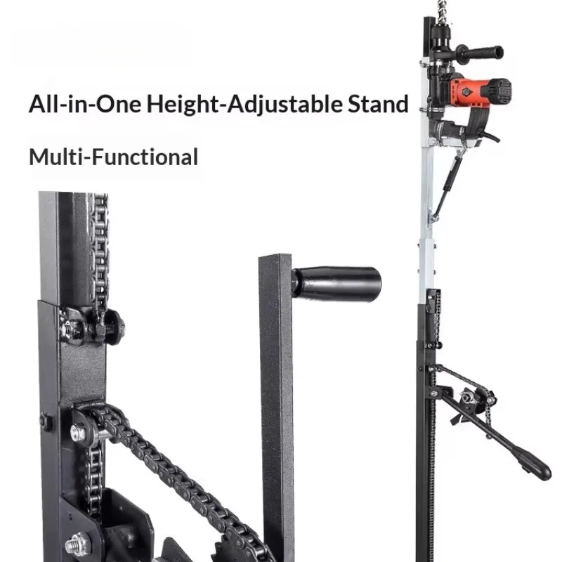 Electric Hammer Telescopic Lifting Rod 1.9m Stroke Ceiling Doweling Impact Drill Stand Heavy Duty Construction Drilling Tool