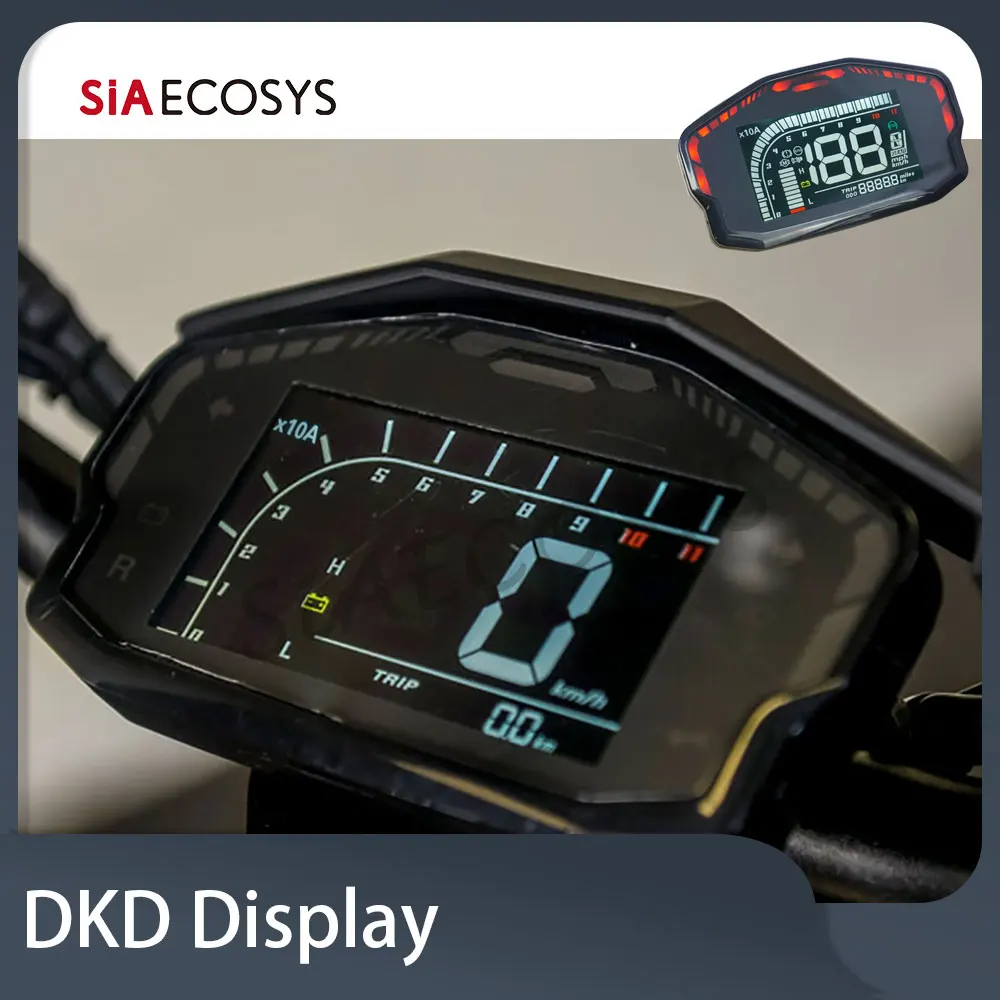 Magazzino statunitense Migliore vendita Display LCD regolabile DKD Plug & Play Comunicazione CAN-BUS/LIN opzionale per scooter elettrico moto