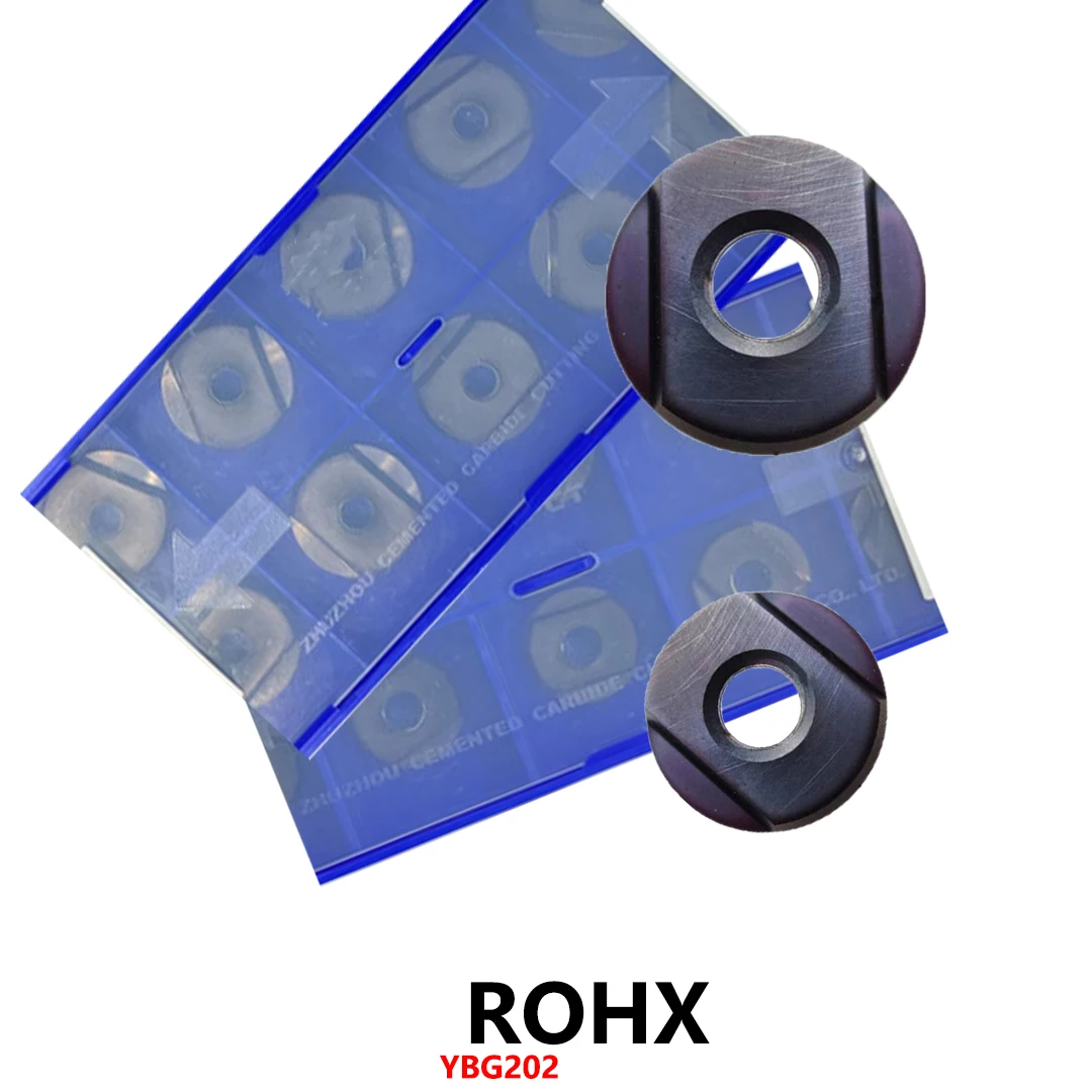 

Твердосплавные вставки, инструменты ROHX 1203 1604 2005, держатель с ЧПУ, лезвия, хвостовик держателя инструмента, 10 шт., оригинальный ROHX1203 ROHX1604 ROHX2005 YBG202