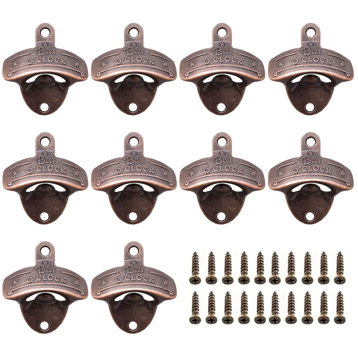 10pcs Metal Bottle Opener Wall Mounted Home Bar Wall Decor Beer Opener for BBQ DIY Crafts Retro Bottle Opener Kitchen Gadgets