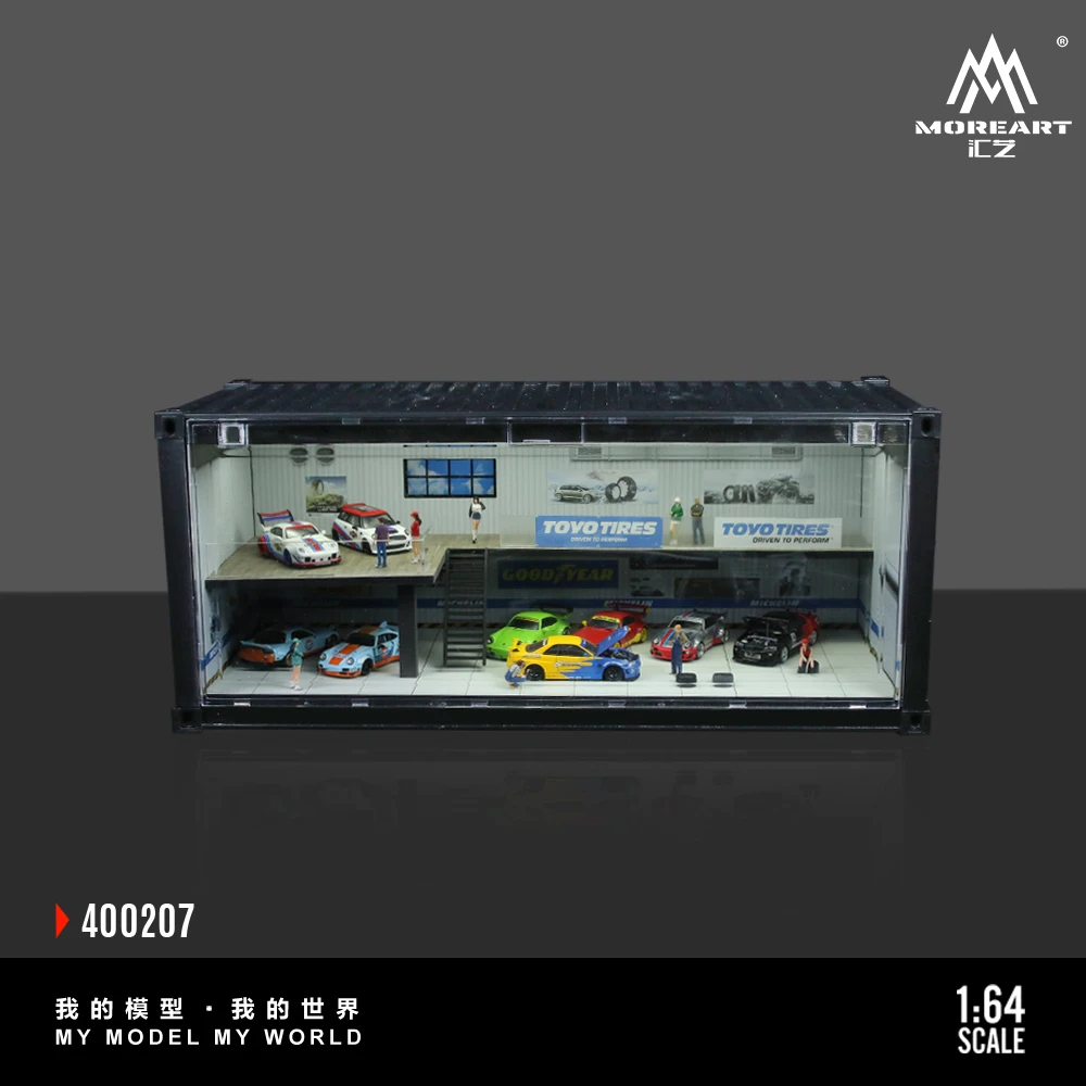 Time Box & MoreArt Contenitore Negozio di riparazioni Illuminazione Diorama Modello di simulazione per regali, collezioni e display