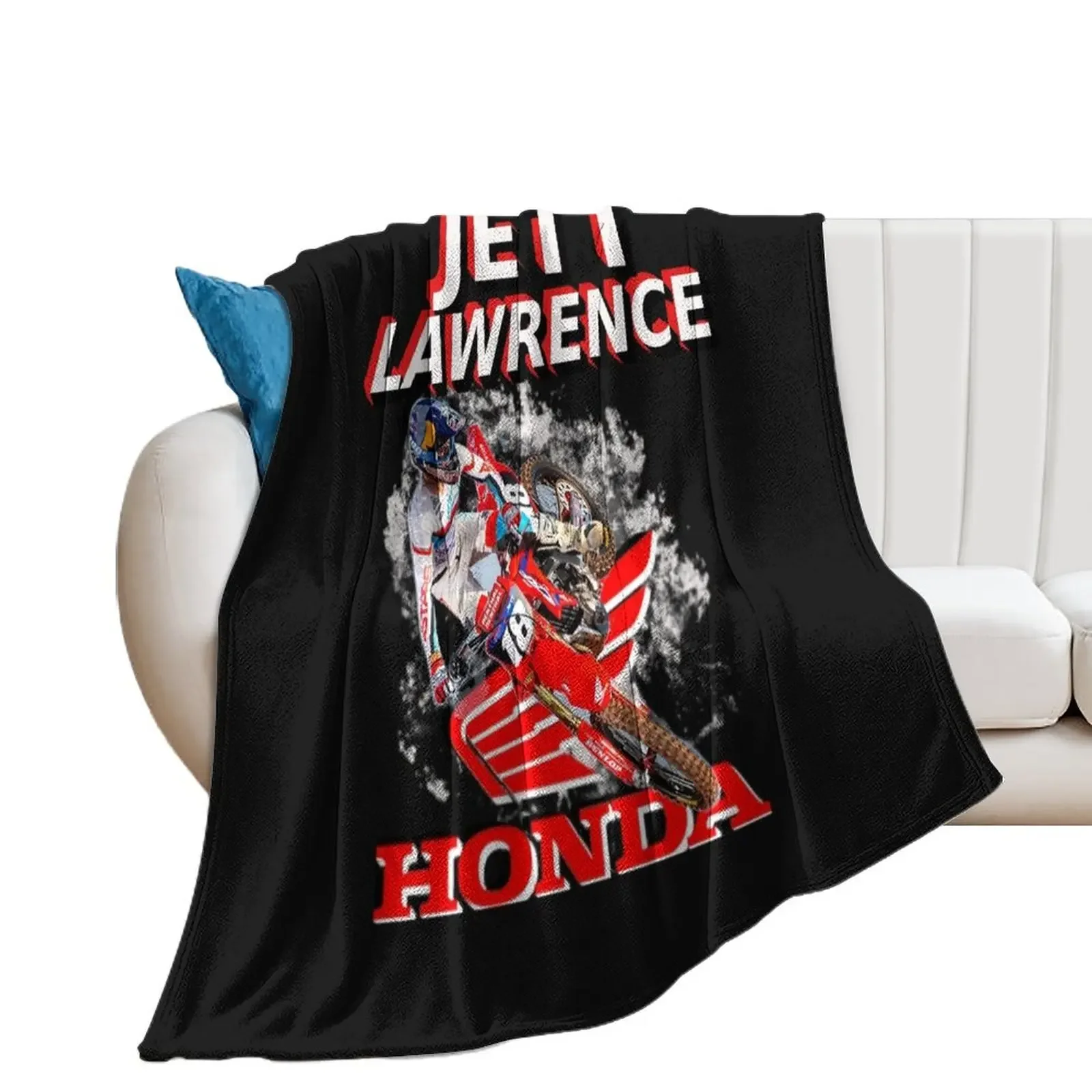 Jett Lawrence 250 Champion leader SX MX Champ Motocross Champion Collage Fan art ProGift Throw Blanket Vintage Blankets