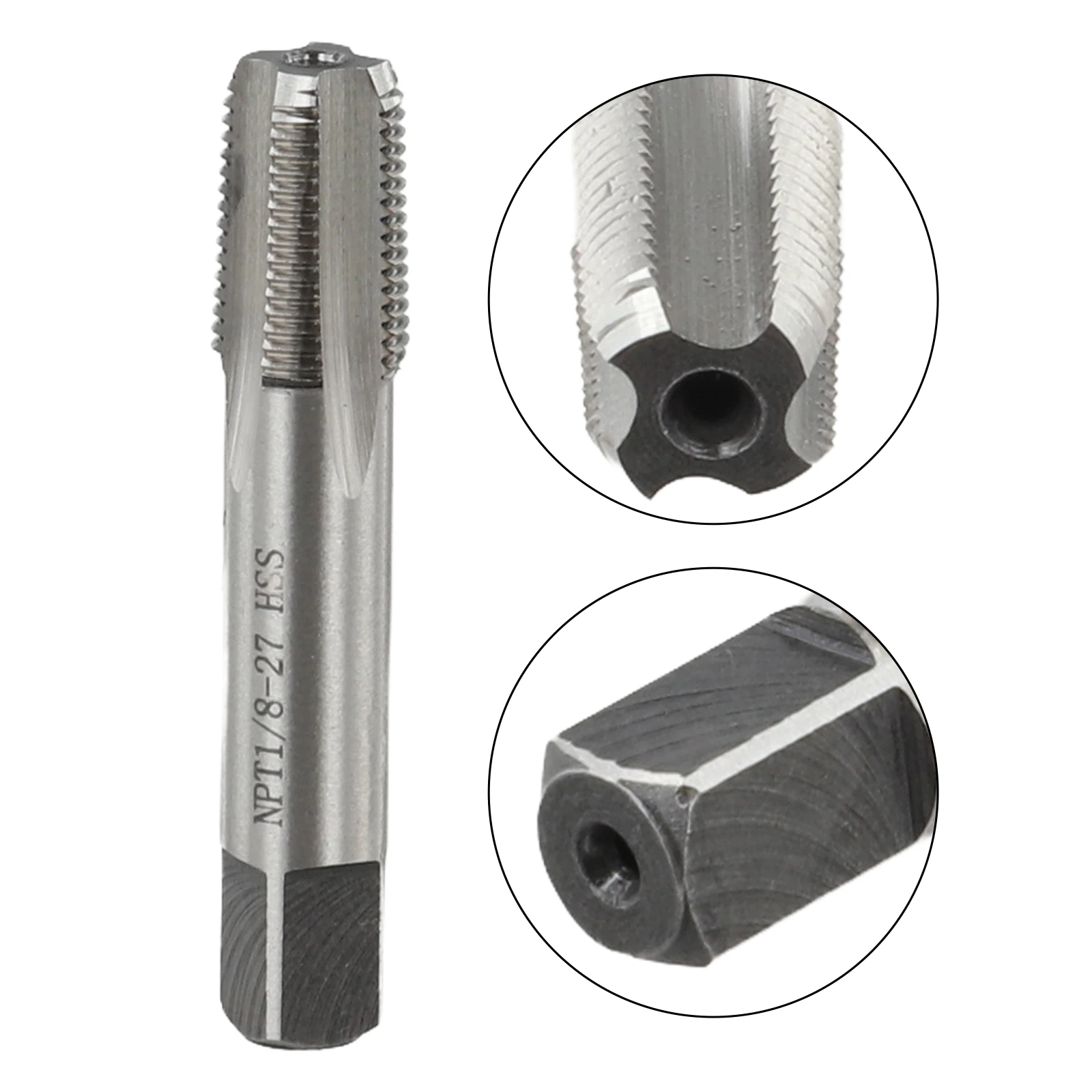 1/8 27 NPT HSS Taper Pipe Tap Designed for Reliable Internal Pipe Threading in Repair and Fabrication Work Environments