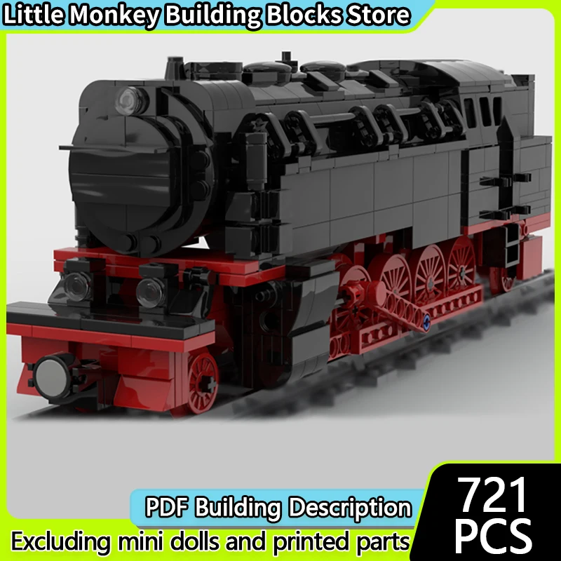 

City Car Model MOC Building Bricks German Rail Electric Locomotive Modular Technology Children Holiday Gifts Assemble Toys Suit