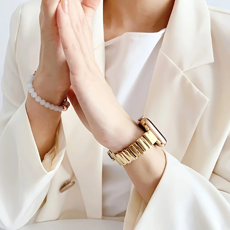 رقيقة عدم انتظام حزام معدني ل سوار ساعة يد آبل 45 مللي متر 44 49 38 40 42 41 مللي متر النساء سوار المعصم لسلسلة iWatch 9 8 7 6 SE 5