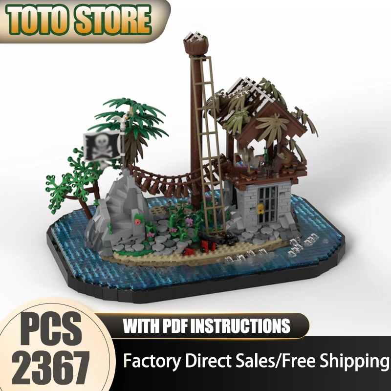 

Модель пиратов Moc, строительные кирпичи, модульный запретный остров, модель Remastere, технология, модульные блоки, Рождественский набор, игрушки «сделай сам», подарки