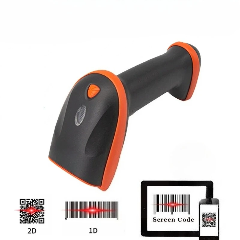1D/2D Wired or Wireless or Bluetooth Barcode Scanner Bar Code Reader QR Code Reader Handheld Bar Scanner