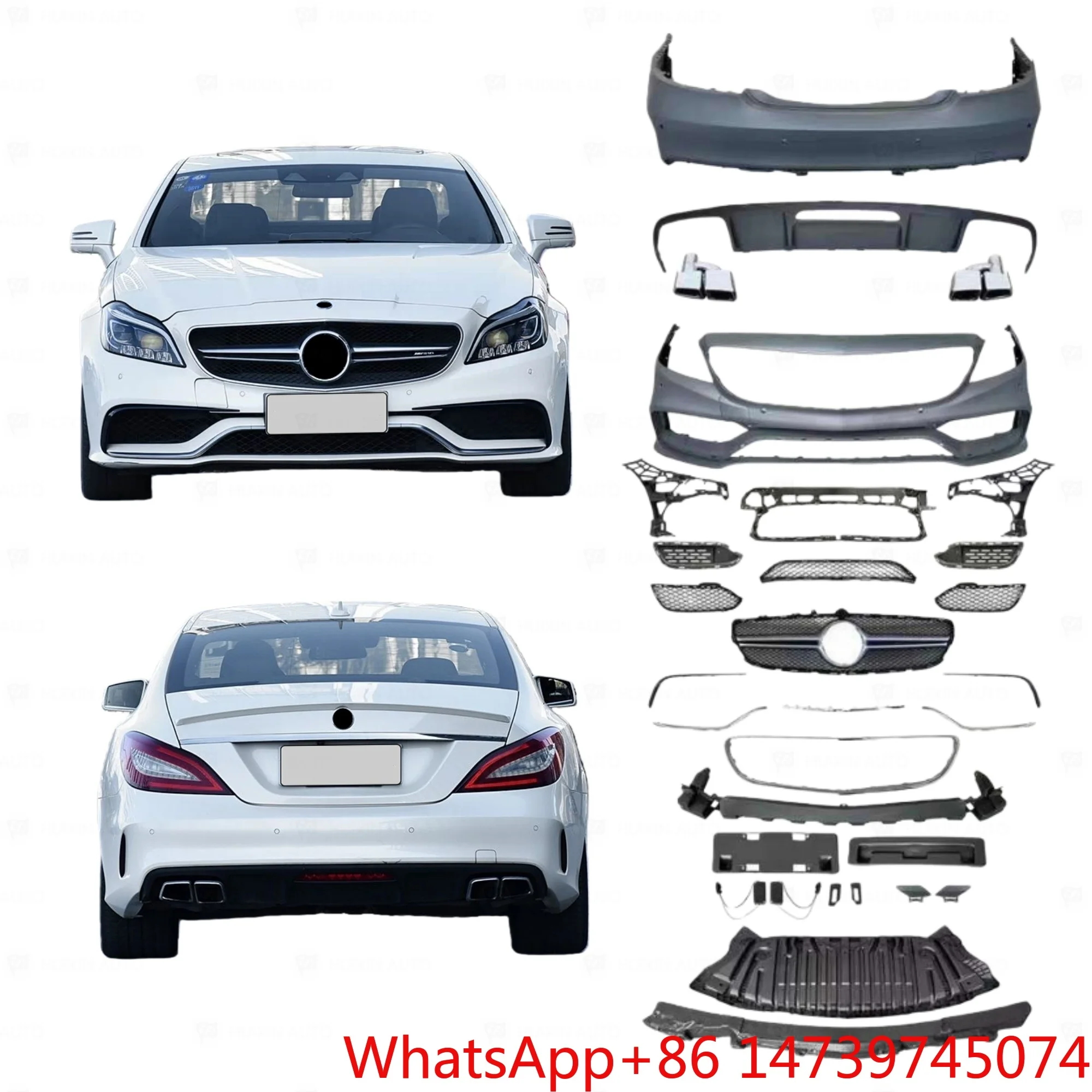 Direct Fit CLS63 Upgrade Body Kit W218 CLS Class 2012-2018 Front Bumper Grille Assembly AccessoriesFull Car Body Kit Car Parts