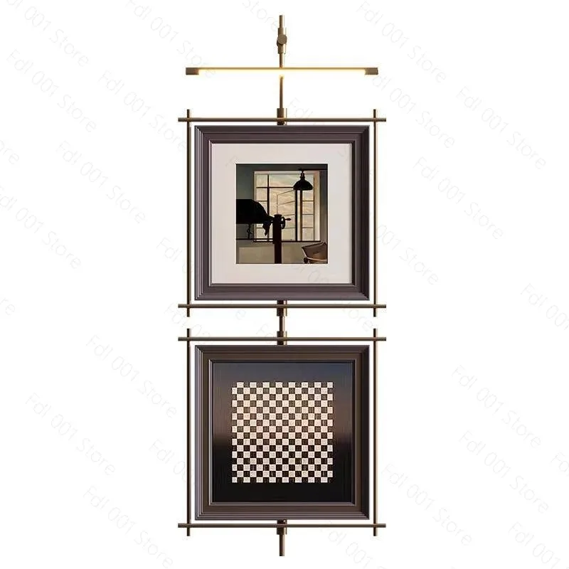 decorative painting metal wrought iron wall hanging luminous  decorative painting high-end three-dimensional hanging painting
