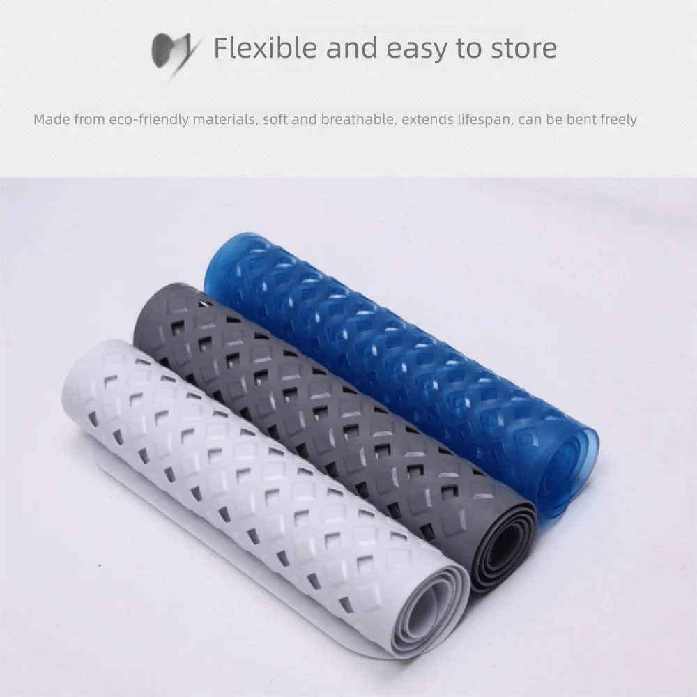 

Новый удлиненный коврик для ванной 70x40 см, моющийся коврик для ванной комнаты из ПВХ, складной водостойкий противоскользящий коврик для использования в ванной комнате