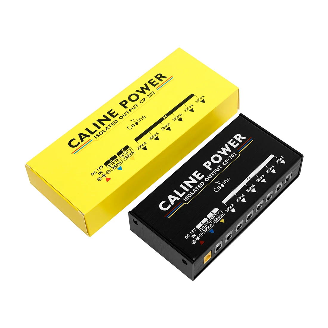 Caline CP-202 دواسة الجيتار تيار مستمر 9 فولت/12 فولت/15 فولت/18 فولت مصدر الطاقة 36 واط 8 مخرجات معزولة حقًا لدواسة تأثير الجيتار مع محول