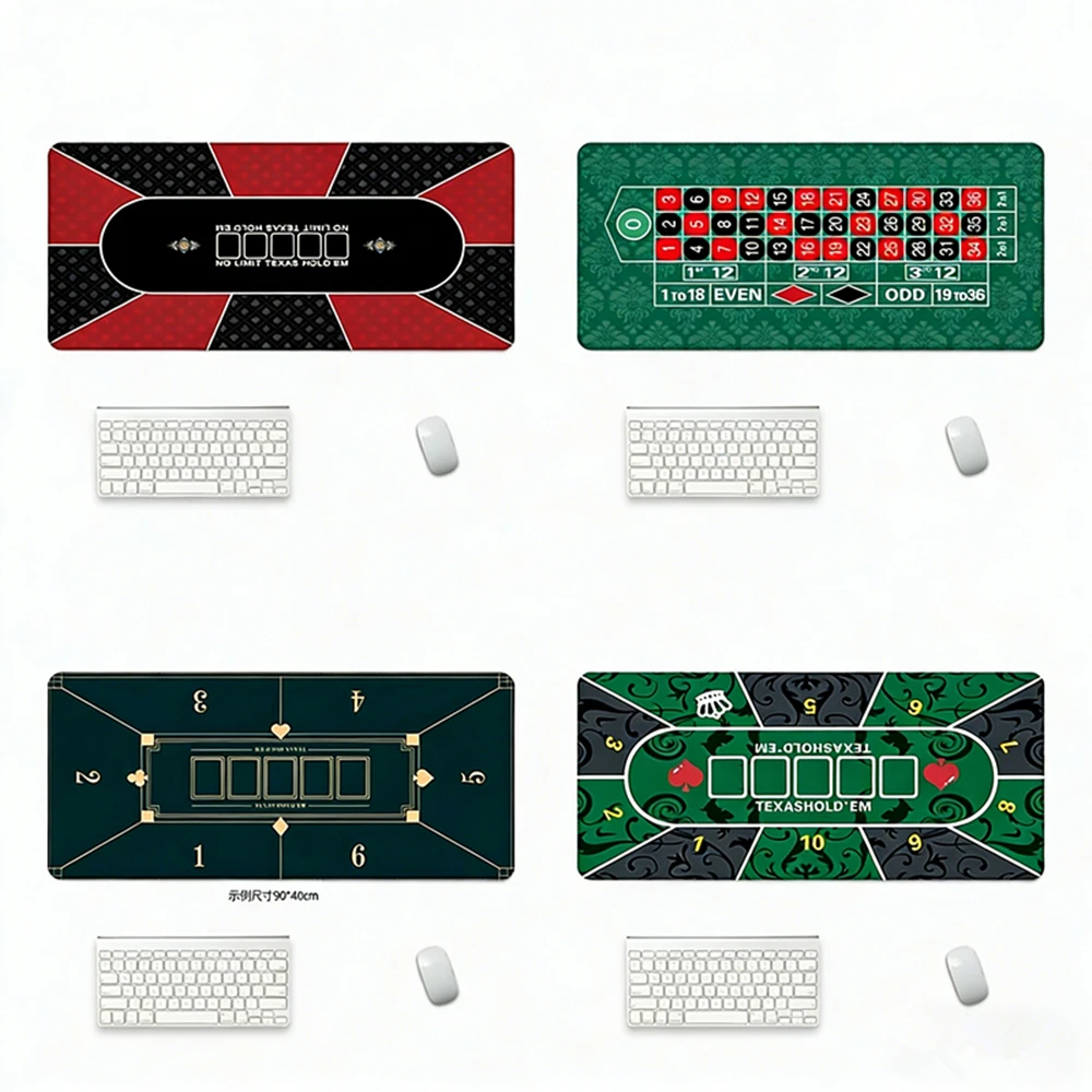 Rubber Mouse Pad Desk Mat Gaming Mats Texas Hold 'em Poker Roulette Large Anti-slip Durable PC Accessories Keyboard Mouse Pads