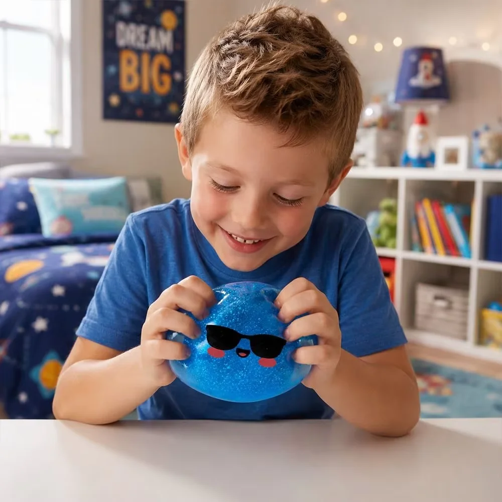 New Marine shark Glitter Dumpling Glitter Dumpling Squishy with Box Dumplings Sensory Squeeze Toy for Stress Relief Toys view 5