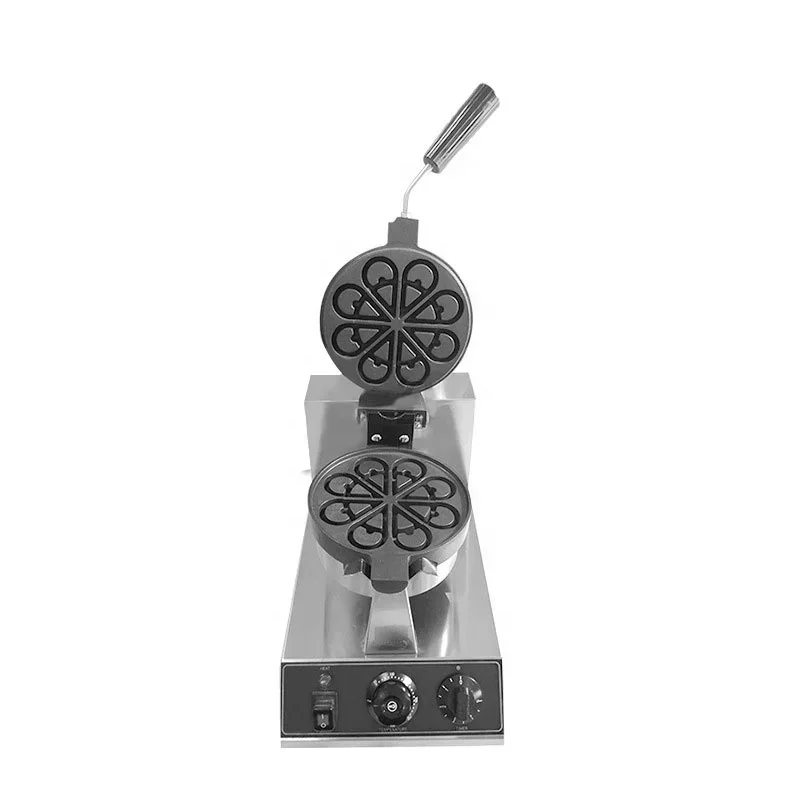Waffle Maker Waffle Iron Commercial 1200 W Electric Twisted Muffin Machine Non-Stick Drip Shape Temperature and Time Control