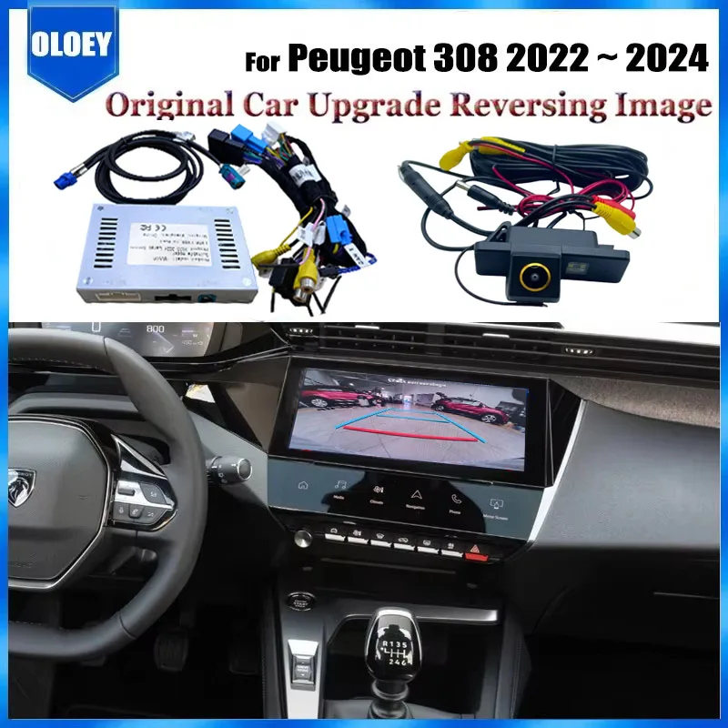 HD Reverse Camera Voor Peugeot 308 2022 2023 2024 Originele Scherm/Plug & Play Voor Achteruitrijcamera backup Camera