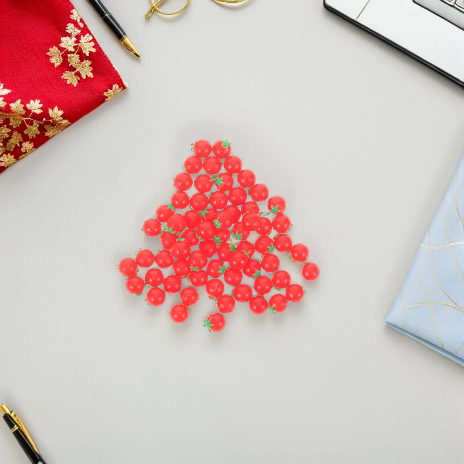 100 stücke Miniatur Kirsche Tomaten Für Puppenhaus Winzige Realistische Lebensmittel Requisiten Kinder Pretend Spielen Montessori Pädagogische Lernen Werkzeuge