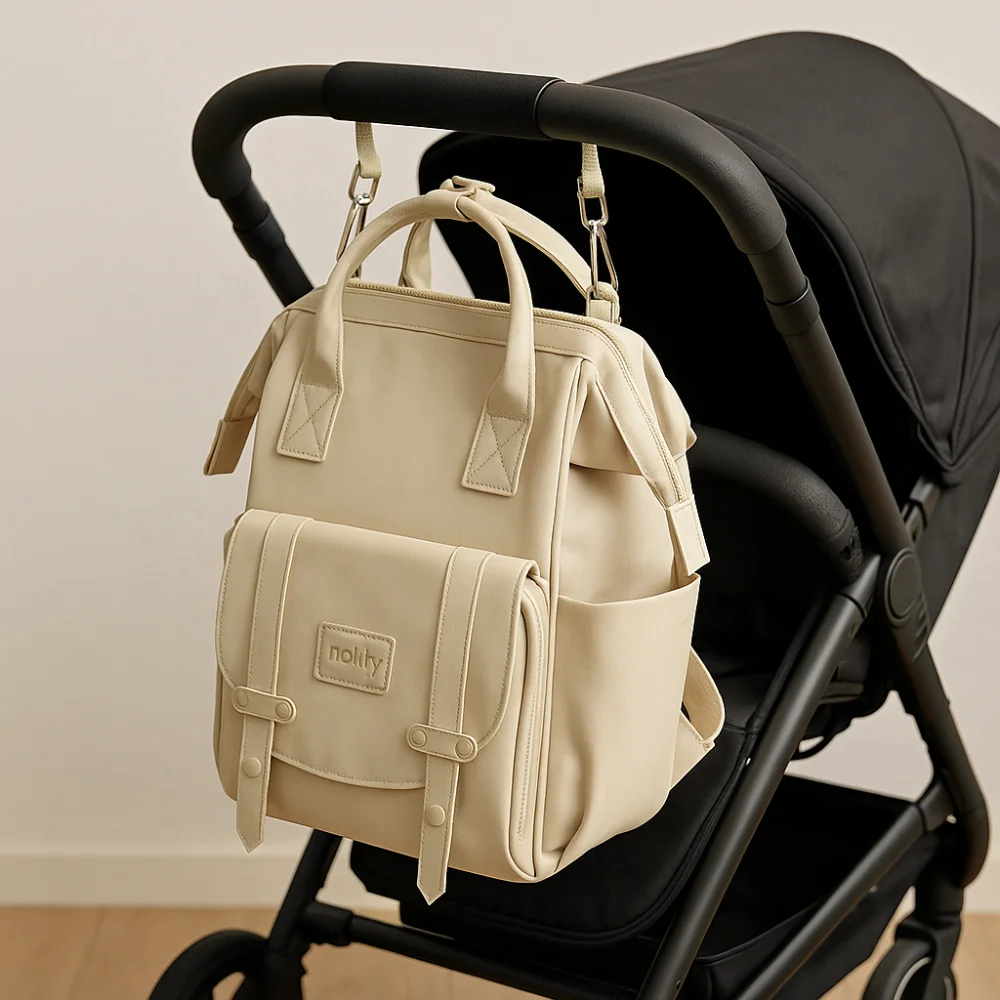 

Nylon Mommy Backpack Large Capacity Multifunctional Baby Diaper Bag Wear-resistant Anti Splash Water Mommy Shoulder Bag Outdoor