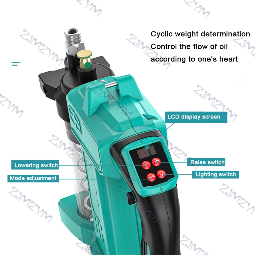 Imagem -02 - Pistola de Graxa Elétrica 4.0ah 24v Bateria de Lítio Recarregável sem Fio Pistola de Graxa Automática Máquina de Manteiga Quantitativa Pistola de Graxa