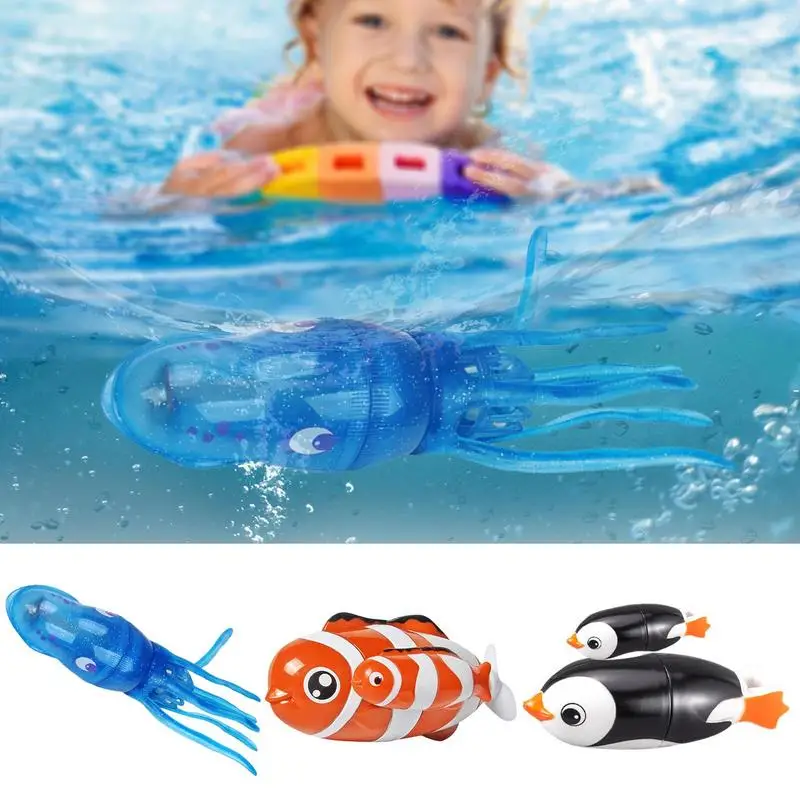 Swimming Tub Toys Swimming Ocean Animal Pool Toy Pool Game For Kids Ages 4-6 Underwater Toys Swimming Training Accessories