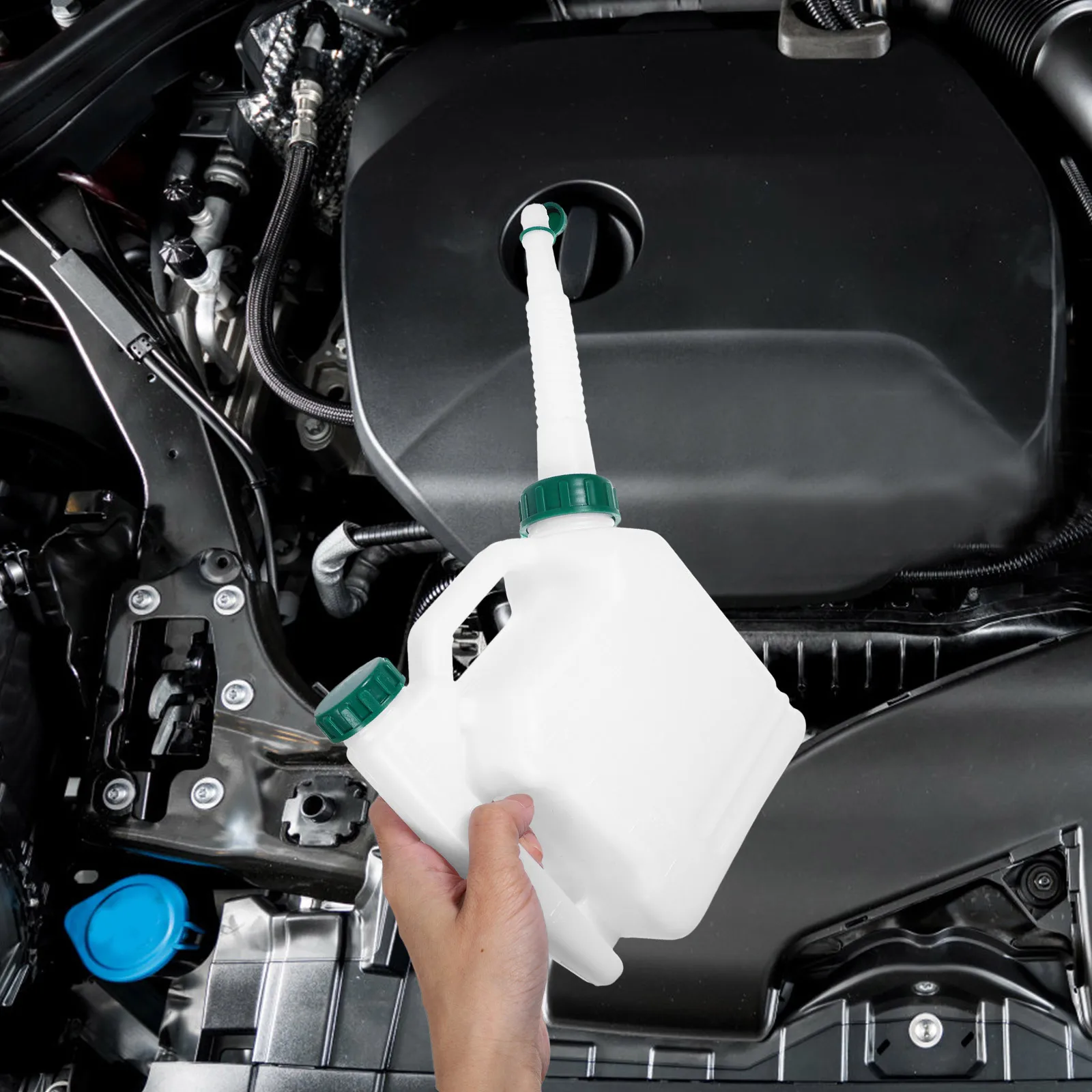 Butelka do mieszania paliwa Wytrzymały plastik Przenośny Zewnętrzny zbiornik na olej silnikowy do paliwa mieszane w stosunku stałym Szczelny Duża pojemność