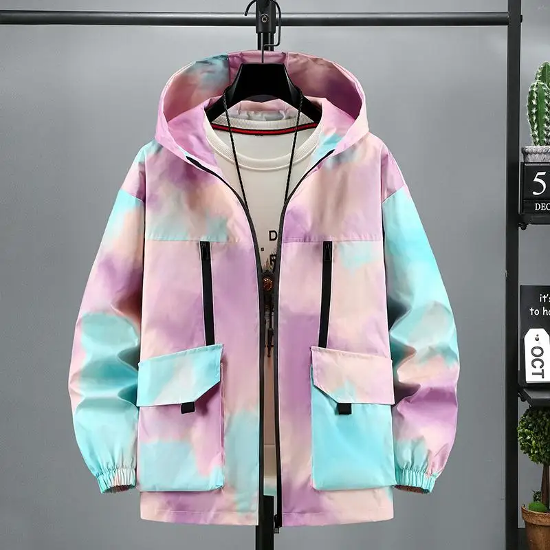 

Двухцветная камуфляжная рабочая куртка для мужчин, весенне-осенний сезон, молодежная, для студентов, теплая верхняя одежда