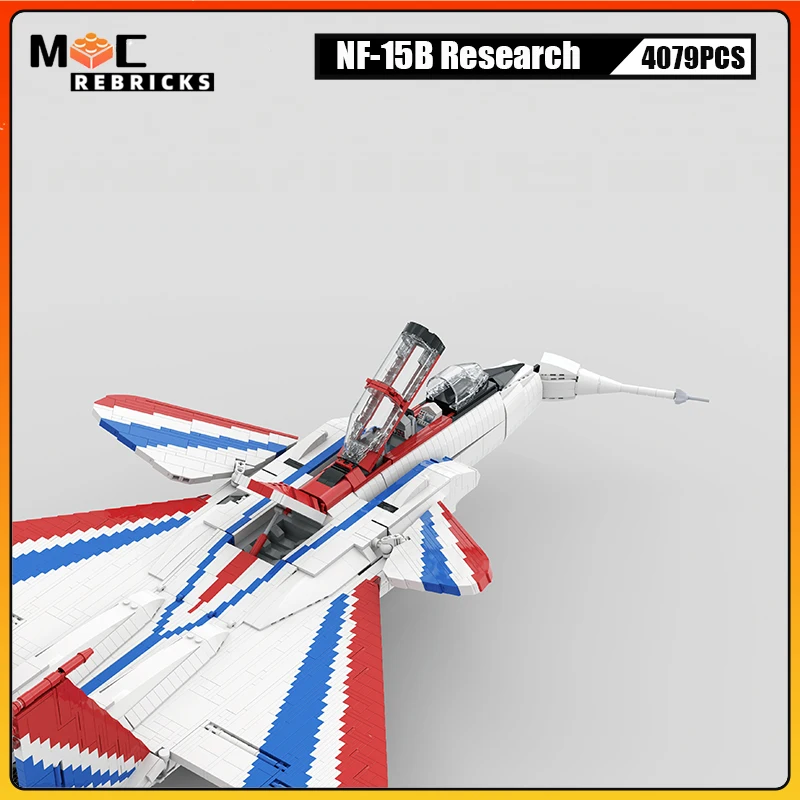 WW2 Military Weapon Series US Air Force NF-15B Research Aircraft MOC Building Blocks Fighter Model Bricks Toys Children Gift Set